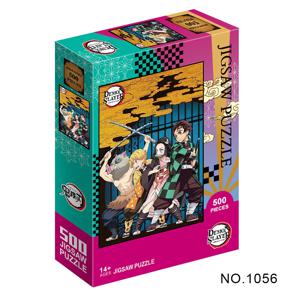 성인을위한 500/1000 조각 지그 소 퍼즐 악마 슬레이어 일본 애니메이션 시리즈 Kimetsu 만화 어린이 교육 계몽 장난감 선물