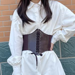 여성 및 여아용 코르셋 와이드 PU 가죽 슬리밍 셰이퍼 벨트, 허리띠, 언더버스트 벨트, 바디 빌딩