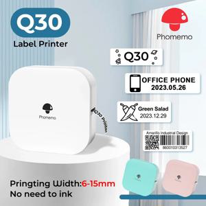 Phomemo Q30 무선 라벨 프린터, 블루투스 프린터, 포켓 열 라벨 스티커 메이커, 히브리어 앱, Niimbot D110 D11 과 유사