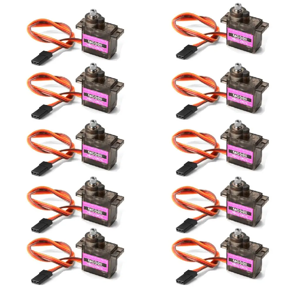 MG90S 서보 1/4/10 Pcs 메탈 기어 디지털 9g 서보 RC 헬리콥터 비행기 보트 자동차 RC 로봇