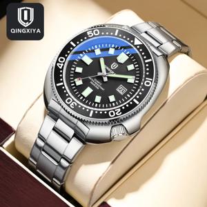 QINGXIYA 남성용 브랜드의 새로운 패션 디자인 날짜 쿼츠 시계 스테인레스 스틸 방수 빛나는 남성용 시계 Relogio Masculino