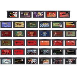 32 비트 비디오 게임 카트리지 GBA 게임 콘솔 카드 Castlevania Mother Ssonic Zzelda Ddragon Ball for Fans 선물