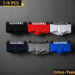 1/6 PCS ADANNU 브랜드 남성 속옷 복서 모달 통기성 Cueca Tanga 편안한 속옷 Boxershorts Calzoncillo Men Shorts