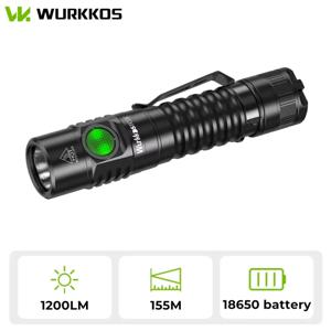 Wurkkos FC11C Nichia 519A 벅 회로 하이킹 18650 손전등 최대 출력 1200 LM USB C 충전식 EDC 토치 아버지의 날 선물