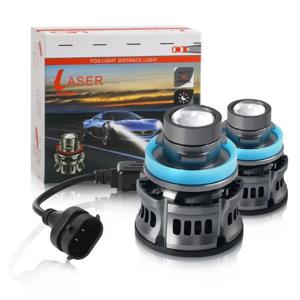 H7 H11 9005 9006 HB3 HB4 스포트라이트 헤드램프, LED 전구 프로젝트 렌즈 헤드라이트 프로젝터 안개등, 자동차 레이저 헤드라이트, 2 개