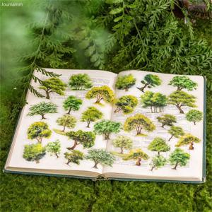 40 개/갑/팩 자연 다채로운 나무 애완 동물 스티커 DIY Scrapbooking 콜라주 일기 장식 편지지 앨범 재료 스티커