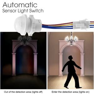 2PCS 스마트 PIR 센서 감지기 스위치 110V 220V 인체 적외선 모션 센서 Indction 자동 켜짐 꺼짐 전등 스위치