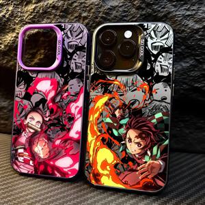 Anime D-Demon Slayers Tanjiroes 전화 케이스 IPhone 16e 16 15 14 13 12 11 Mini Pro Max X XR XSMAX 8 7 Plus Matte Back Cover