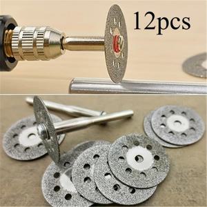 12 개/대 22mm Hss 커팅 디스크 원형 톱 블레이드 금속 Dremel 로타리 공구 커팅 블레이드 용 연마 도구 절단