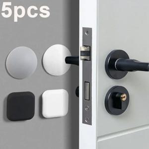 5pcs 도어 중지 실리콘 도어 스톱 핸들 쿠션 홈 인테리어 벽 보호 매트 하드웨어 개선