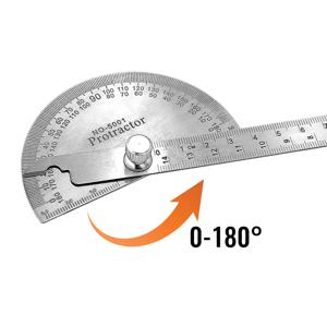 각도 측정기 측정 각도기 눈금자 금속 파인더 180 학위 게이지 각도계 스테인레스 스틸 목공 목재 측정 도구