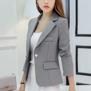 2025 블랙 여성 블레이저, 포멀 슬림 블레이저, 여성 오피스룩 수트 포켓 재킷 코트, 와인색 노치 블레이저 재킷