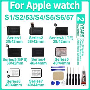 애플워치 시리즈 SE 1 2 3 4 5 6 7용 새 교체 배터리, 아이워치 S1 S2 S3 LTE S4 S5 S6 S7 38/40/41/42/44/45/4용 배터리