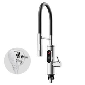 전기 온수기 220V 주방 수도꼭지 Tankless 인스턴트 가열 물 탭 흐르는 가열 믹서 싱크대 아래 디지털 디스플레이