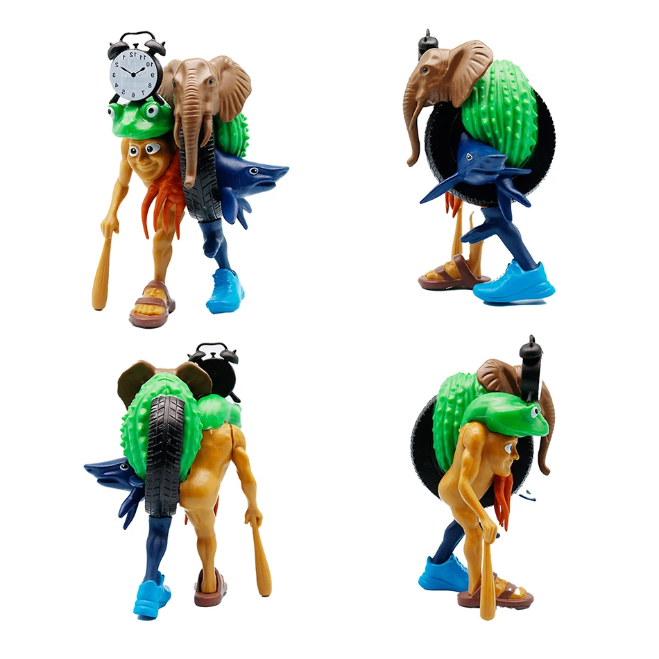New Tung Tung Tung Sahur Tralalero Tralala 이탈리아 Brainrot Monster Fusion Edition 애니메이션 액션 피규어 만화 장식품 장난감 선물