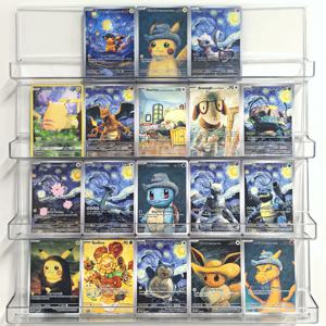 반 고흐 박물관 포켓몬 카드 PTCG 애니메이션 피카츄 뮤 샤이니제비 이브이 희귀 자체 제작 싱글 카드 클래식 게임 애니메이션 카드 선물