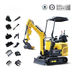 유럽 XT12 Pro 1200kg 굴삭기 랜드워드 농업용 유압 크롤러 굴착기 쿠보타 EPA 엔진 1.2톤 미니 굴삭기 맞춤 제작