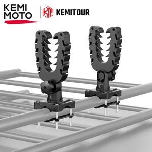 KEMIMOTO ATV 총 보우 랙 마운트 홀더, UTV 모터 오토바이 스쿠터 슈팅 V 그립 핸들 바 쿠션 랙, 원형 및 사각형 바