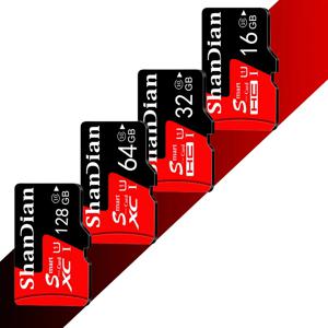 SHANDIAN 기존 스마트 SD 메모리 카드 128GB 플래시 미니 SD 카드 32GB 64GB 클래스 10 UHS-I 휴대 전화 용 고속 TF 카드
