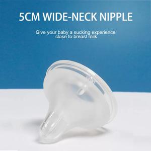 1pc 아기 병 젖꼭지 5cm 넓은 입 두꺼운 모유의 3 차원 시뮬레이션 5cm 실리콘 젖꼭지 아기 항목
