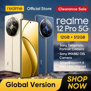 [클리어런스 세일] realme 12 Pro 5G 스마트폰 32MP 망원 인물 카메라 소니 IMX882 OIS 카메라 스냅드래곤 ®   6세대 1 프로세서