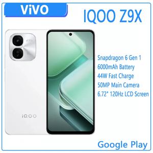 VIVO IQOO Z9x 스냅드래곤 6 세대 6000mAh 44W VOOC 6.72 인치 LCD 120Hz 50MP 후면 카메라 OTA 업데이트, 정품 신제품