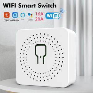 16A/20A Tuya WiFi 스마트 스위치 RF433MHz 홈 오토메이션 차단기 음성 제어 Alexa Google 홈 AC100-240V 2 웨이 제어
