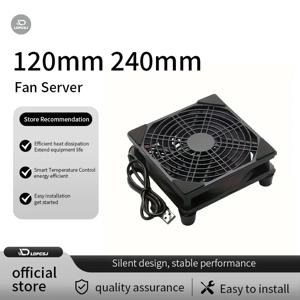 LDPCSJ 120mm 240mm 팬 라우터 냉각 팬 diy pc 쿨러 박스 tv 무선 자동 dc 5v 전원 usb 12cm 나사 보호 네트
