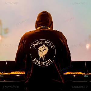 패션 Angerfist 남성 후드 하드 코어 테크노 메인 스트림 GABBA 여성 까마귀 Angerfist Dutch Gabber 음악 운동복