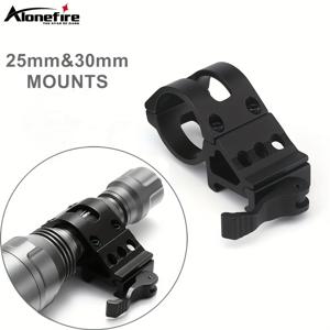 25/30mm 마운트 신속한 릴리스 20mm 레일 설치 홀더 장착 브래킷 튜브 클램프 범용 전술 손전등 사냥 라이트