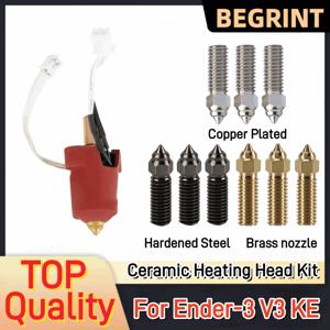 Creality Ender 3 V3 KE 핫엔드 키트 세라믹 가열 블록 노즐 300 ° C 60W 빠른 가열 높은 열 전도성 세라믹