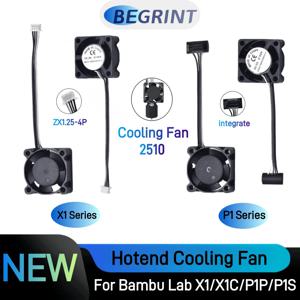 Bambu Lab X1/P1 용 2510 팬 Bambu X1C P1S P1P 3D 프린터 액세서리 용 케이블 급속 냉각 팬이있는 핫 엔드 냉각 팬