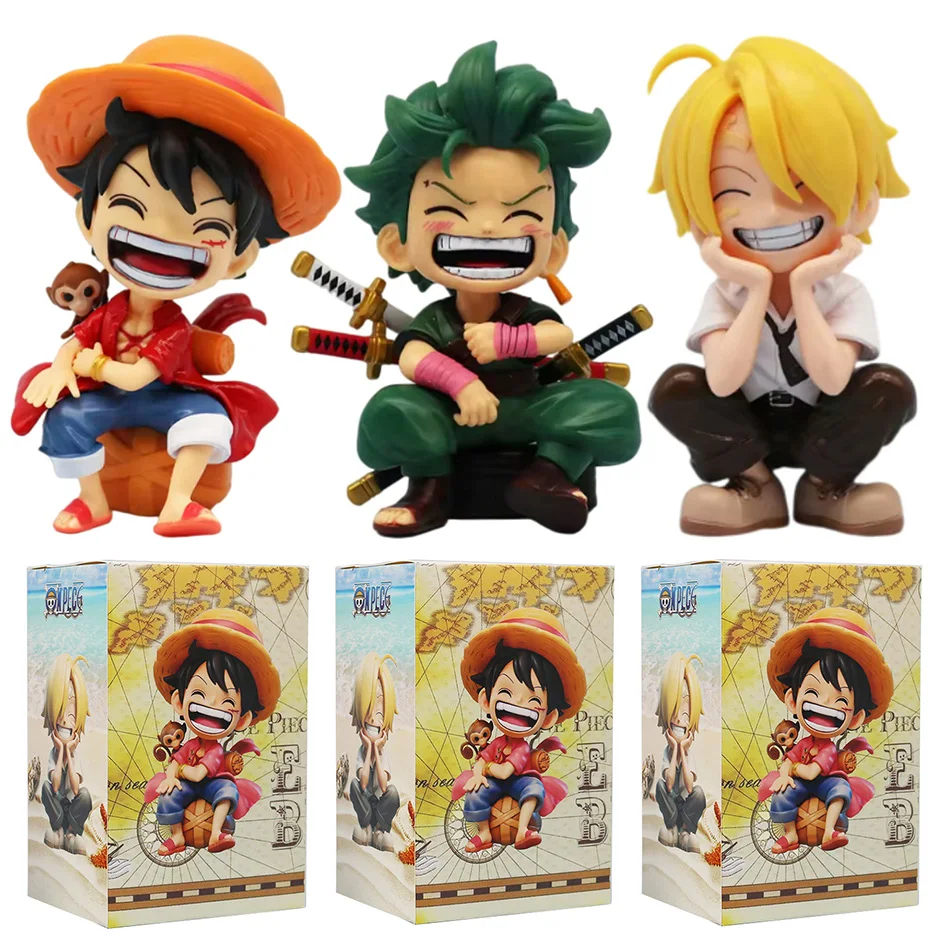 원피스 핸드 헬드 Luffy Solon 앉아 Q 버전 유행 놀이 만화 애니메이션 데스크탑 자동차 장식 주변기기 선물
