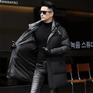 90% 화이트 덕 다운 재킷, 남성 패션, 두꺼운 따뜻한 파카, 트렌치 코트, 사이즈 M-5XL, 2024 겨울 신상