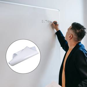 45X100Cm 화이트 보드 스티커 쓰기 교육 장식을위한 두꺼운 재사용 가능한 건식 지우기 시트 표면 벽 종이에 스틱