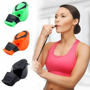 새로운 PVC 핸드 휘슬 시끄러운 소리 휴대용 야외 생존 휘슬 멀티 coclor 훈련 액세서리 심판 휘파람