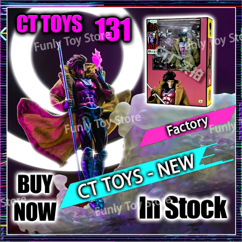재고 있음 Ct Toys Gambit Figure Mafex 131 X-Men 울버린 애니메이션 액션 피규어 입상 동상 모델 맞춤형 선물 어린이 장난감