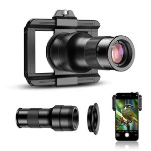 APEXEL 2in1 망원 매크로 렌즈 관찰 iPhone/Android 폰용 6X 망원경 렌즈 휴대 전화 렌즈 액세서리 촬영