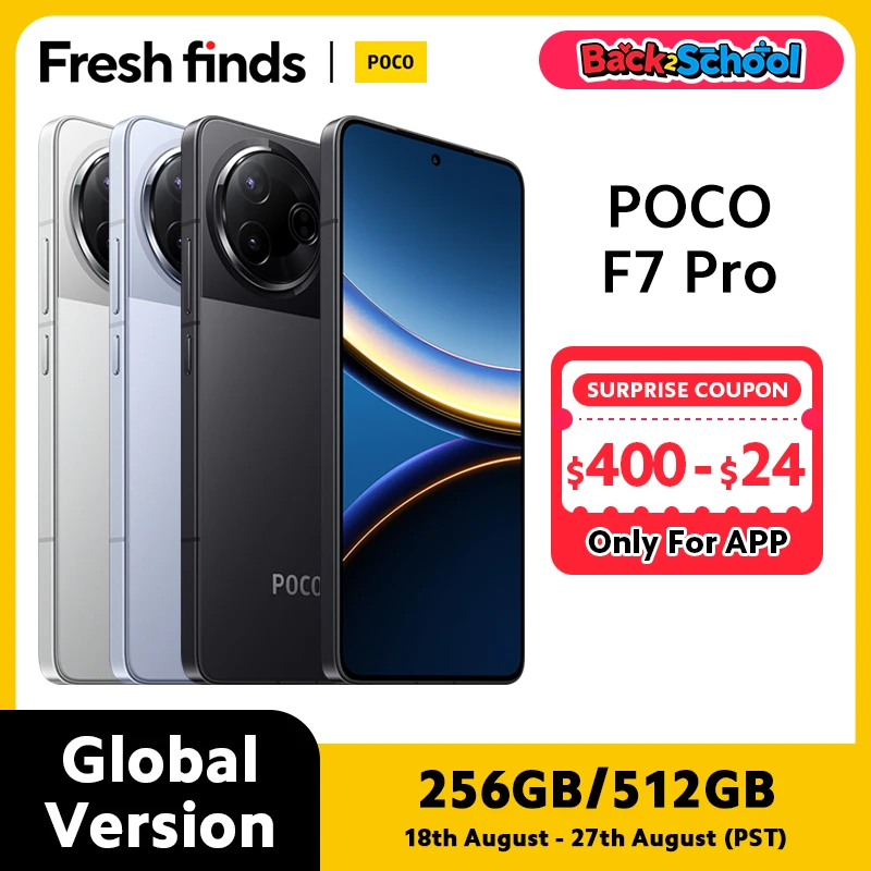[세계 최초] POCO F7 Pro 글로벌 스마트폰 Snapdragon® 8 Gen 3 90W 충전 50MP 카메라 6000mAh 6.67
