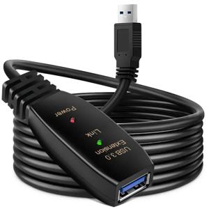 액티브 USB 3.0 연장 케이블 5M 10M 증폭기 포함 USB 3.0 유형 A 남성-여성 USB 3.0 연장 리피터 케이블 코드