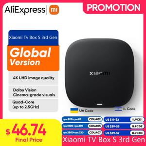 글로벌 버전 Xiaomi TV Box S 3세대 4K Ultra HD 2G 32G WiFi BT5.2 Google TV Cast Netflix 스마트 TV Box 미디어 플레이어
