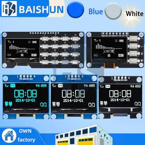 ‌ 1.3인치 I2C OLED 디스플레이 모듈 128x64 SSD1306(검은색 바탕에 흰색) – 3.3V/5V 호환, 4핀 인터페이스(GND, VCC, SCL, SDA)