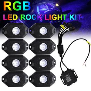 RGB LED 락 조명 타이밍 기능 음악 모드 ATV UTV 보트 오프로드 오토바이에 대 한 여러 가지 빛깔의 네온 LED 빛