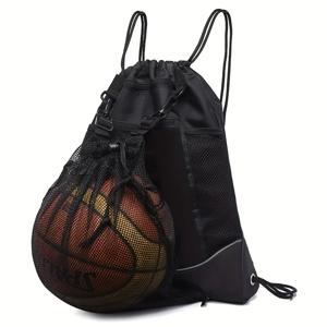 휴대용 Drawstring 농구 배낭 메쉬 가방 축구 축구 배구 공 보관 가방 야외 스포츠 여행 체육관 요가