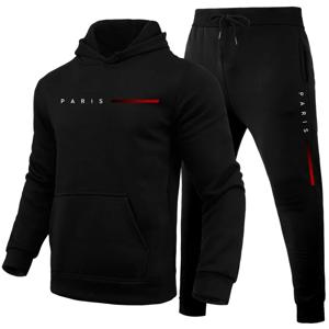 남성 캐주얼 Tracksuit 2pcs 세트 도시 패션 후드와 운동복 고품질 남성 홈 야외 편안한 따뜻한 운동복