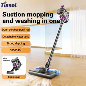 TINSOL 35000PA 무선 진공 청소기 진공 및 청소 올인원 진공 청소기 휴대용 스마트 가전