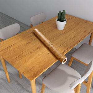 55cm 비닐 방수 나뭇결 3D 스티커 옷장 찬장 테이블 옷장 가구 PVC 자기 접착제 벽지 홈 장식