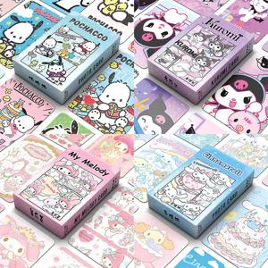 Sanrio Kawaii 애니메이션 피규어 카드 귀여운 헬로 키티 Kuromi 멜로디 Cinnamoroll 만화 게임 카드 컬렉션 소녀 어린이 장난감 선물
