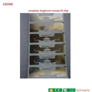 RFID 타이밍 시스템 칩, EPC Class1 Gen2 ISO18000 smarttrac 패시브 장거리 UHF RFID 도그본 RFID 태그 인레이 스티커, 판매용