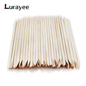 Lurayee 네일 큐티클 푸셔 오렌지 우드 스틱 네일 매니큐어 리무버 나무 디자인 네일 젤 폴란드어 드로잉 스틱 네일 아트